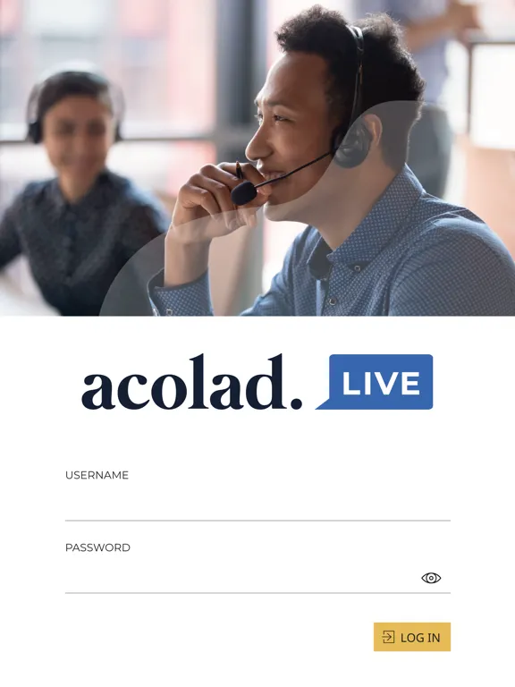 Tangkapan layar Acolad Live iPad 